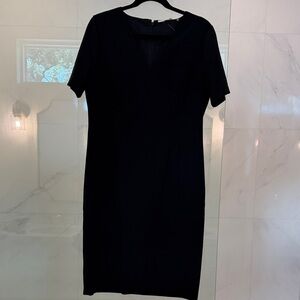 Tahari - v neck black dress, size 12